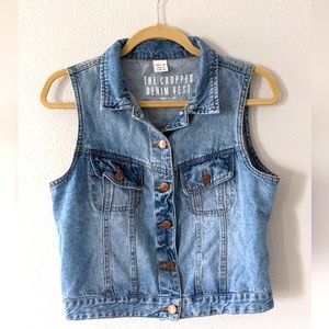 Cotton On Denim Cropped Vest